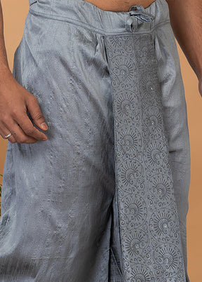 Grey Silk Ethnic Bottom Wear