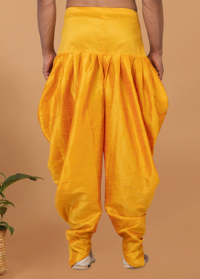 Yellow Silk Ethnic Bottom Wear