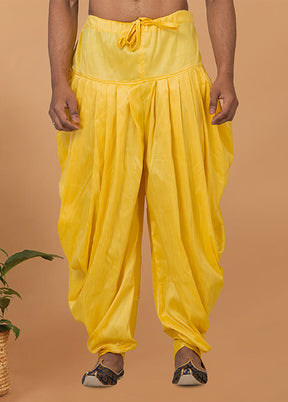Yellow Silk Ethnic Bottom Wear