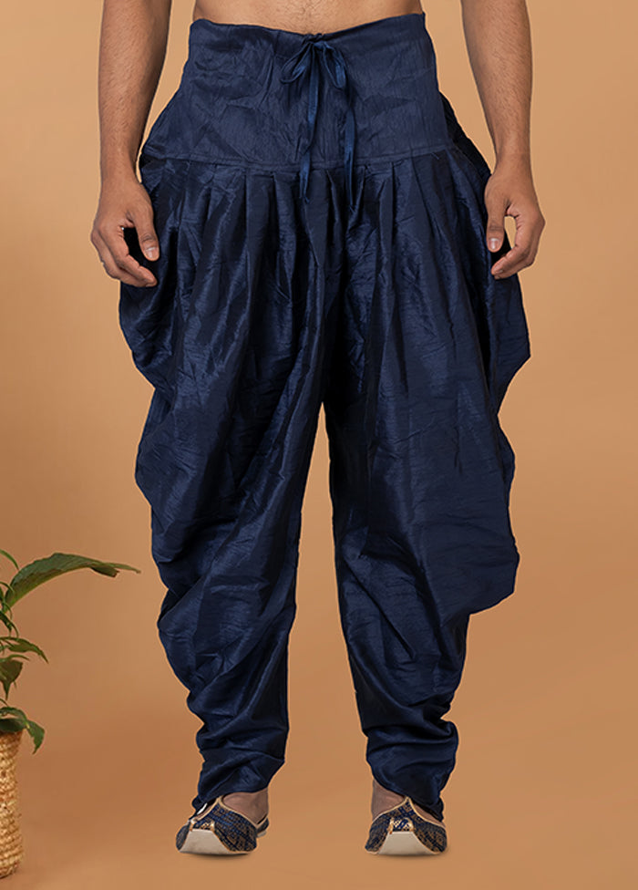 Blue Silk Ethnic Bottom Wear