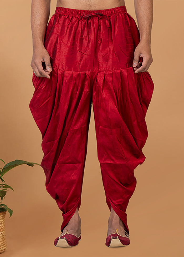 Maroon Silk Ethnic Bottom Wear