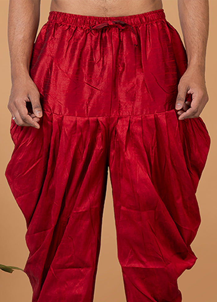 Maroon Silk Ethnic Bottom Wear