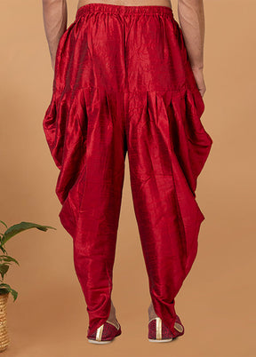 Maroon Silk Ethnic Bottom Wear