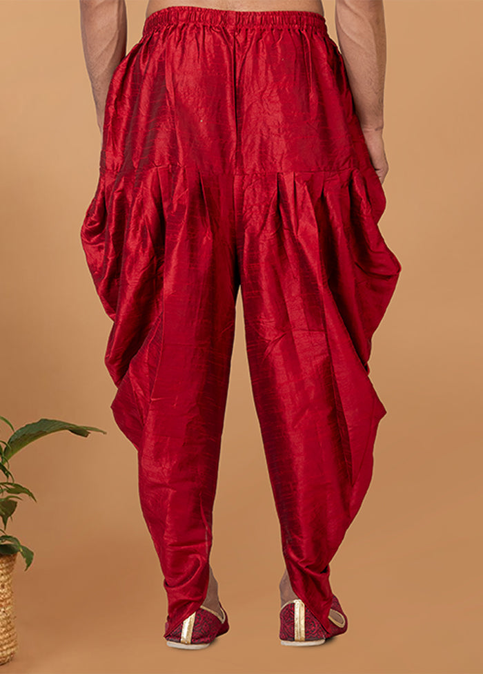 Maroon Silk Ethnic Bottom Wear