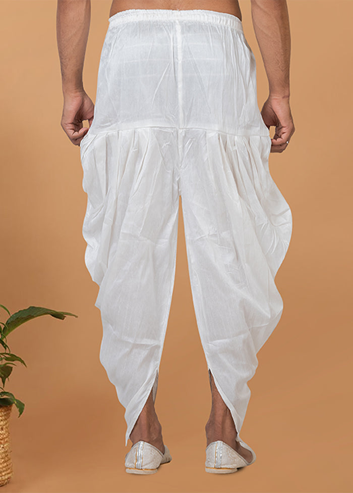 White Silk Ethnic Bottom Wear