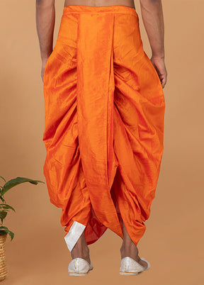 Orange Silk Ethnic Bottom Wear