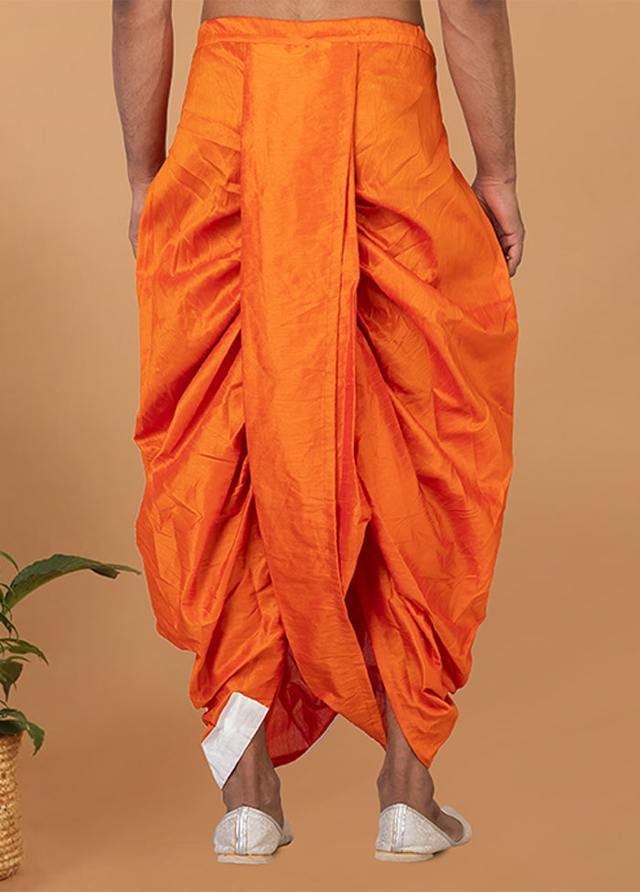 Orange Silk Ethnic Bottom Wear