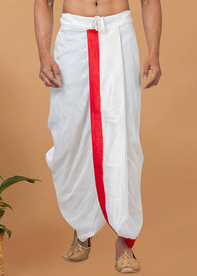 White Silk Ethnic Bottom Wear
