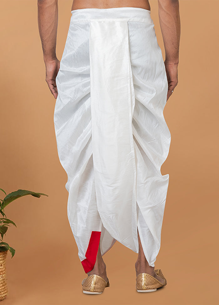 White Silk Ethnic Bottom Wear