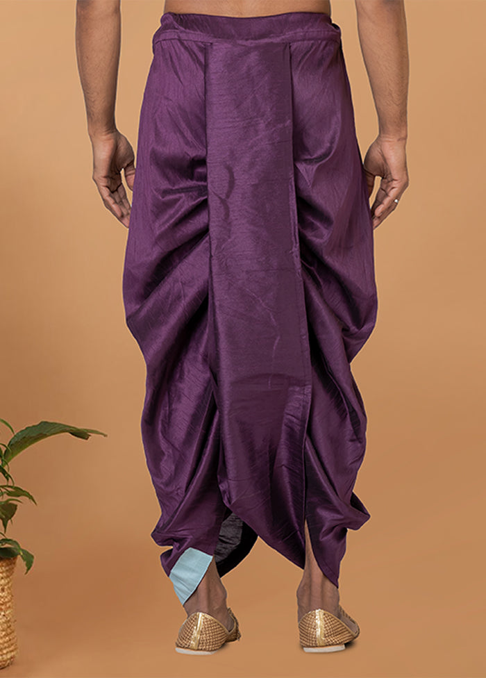 Purple Silk Ethnic Bottom Wear