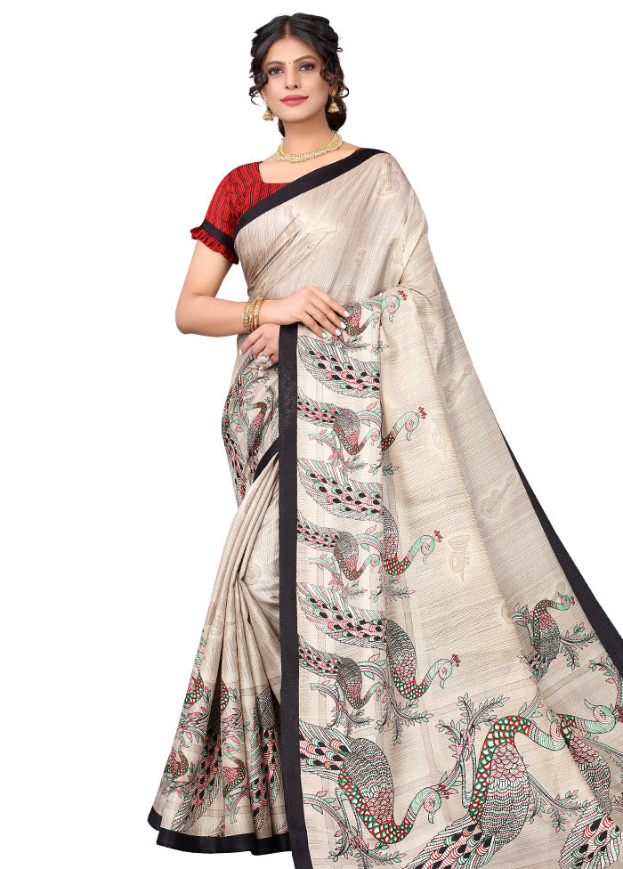 Black Spun Silk Woven Saree With Blouse Piece - Indian Silk House Agencies