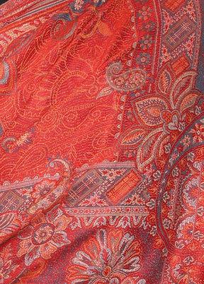 Maroon Poly Wool Woven Shawl - Indian Silk House Agencies