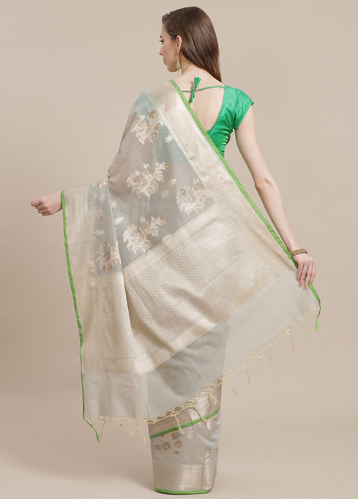 Beige Cotton Zari Saree Without Blouse Piece - Indian Silk House Agencies