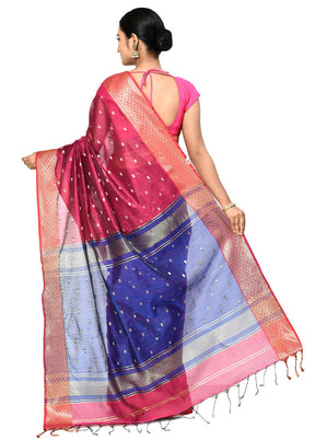 Pink Cotton Saree With Blouse Piece - Indian Silk House Agencies