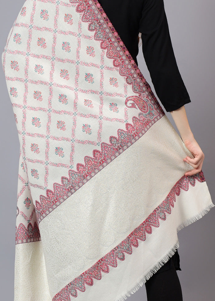 Cream Fine Wool Shawl