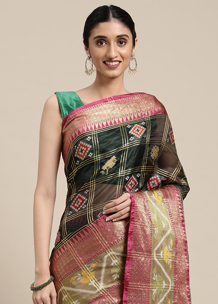 Black Silk Saree With Blouse Piece - Indian Silk House Agencies