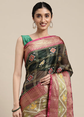 Black Silk Saree With Blouse Piece - Indian Silk House Agencies