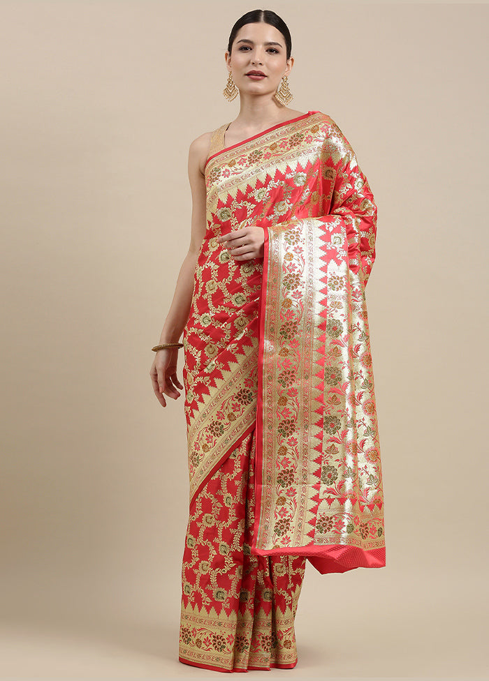 Brown Silk Zari Saree Without Blouse Piece - Indian Silk House Agencies