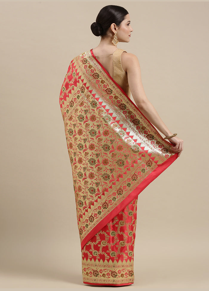 Brown Silk Zari Saree Without Blouse Piece - Indian Silk House Agencies