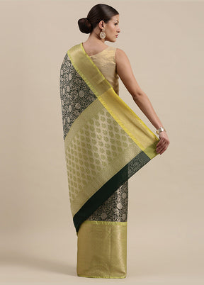 Green Silk Zari Saree Without Blouse Piece - Indian Silk House Agencies