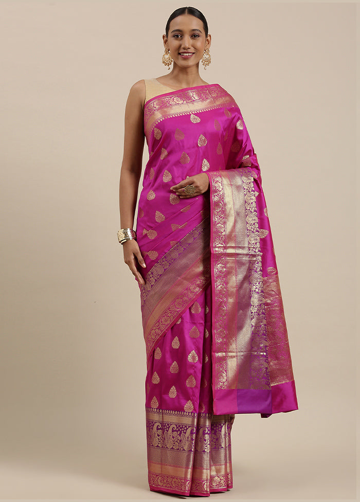 Purple Cotton Zari Saree Without Blouse Piece - Indian Silk House Agencies