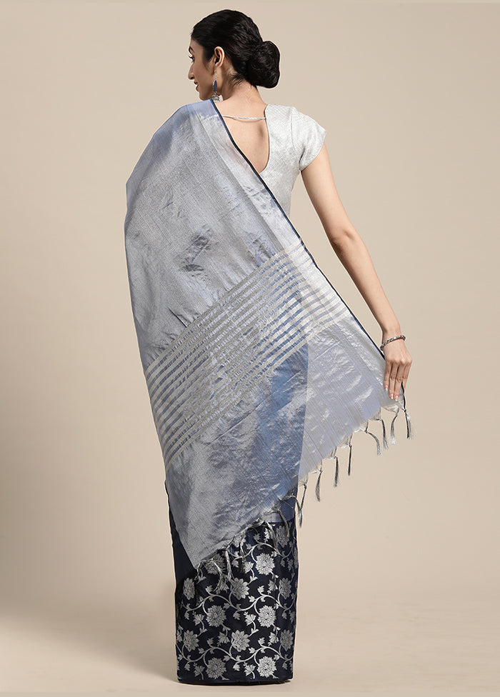 Lavender Silk Saree With Blouse Piece - Indian Silk House Agencies