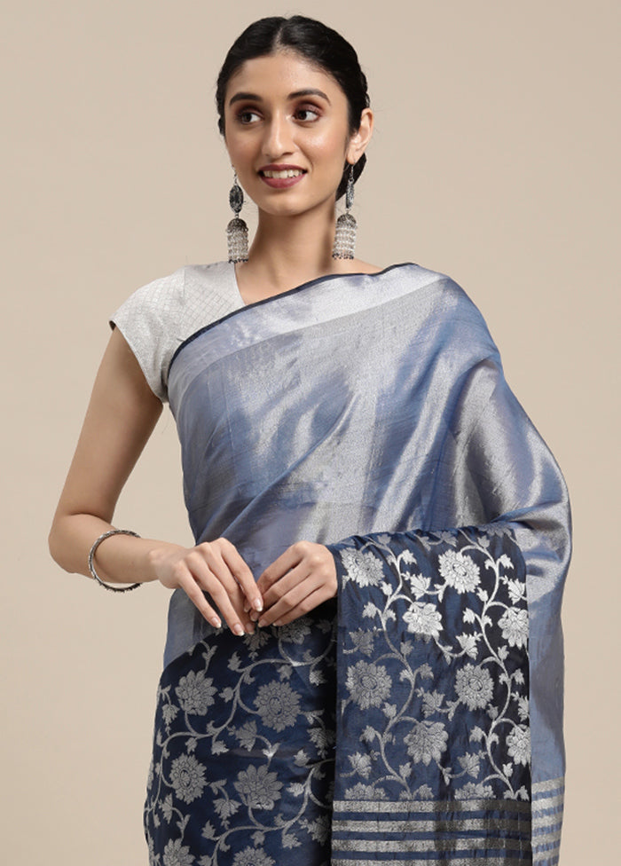 Lavender Silk Saree With Blouse Piece - Indian Silk House Agencies