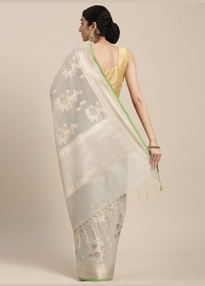 Beige Cotton Zari Saree Without Blouse Piece - Indian Silk House Agencies