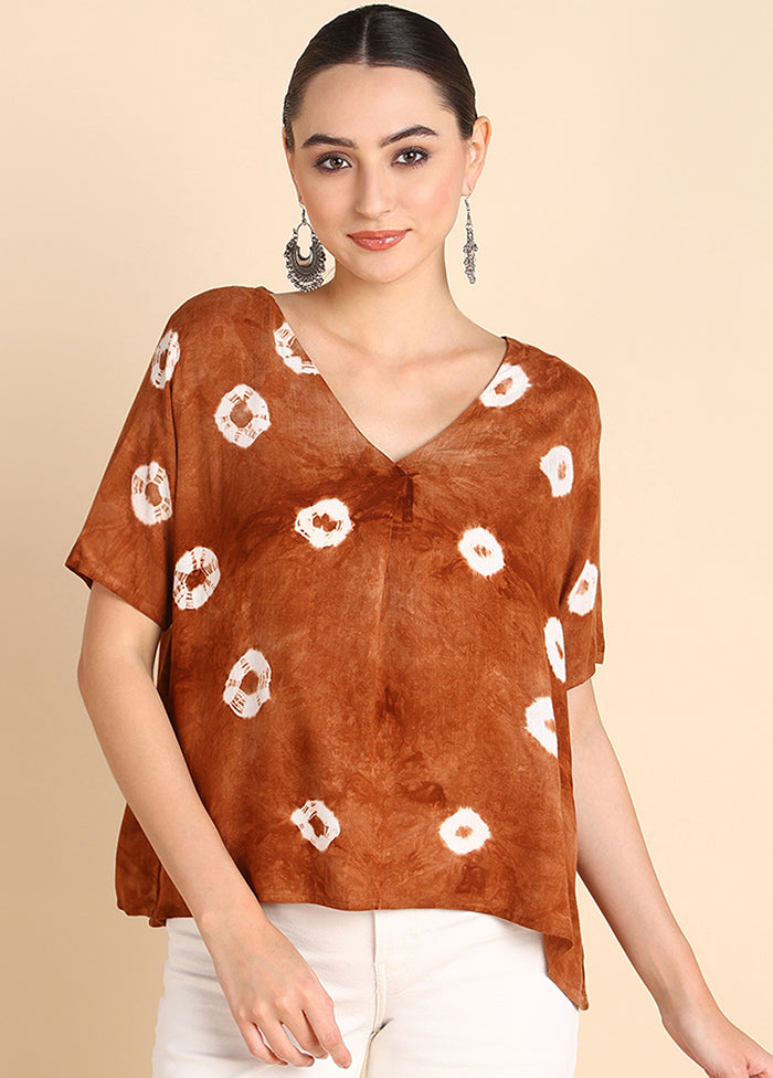 Coffee Readymade Rayon Top