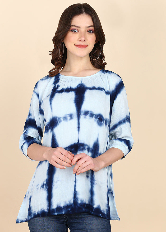 Blue Readymade Rayon Top