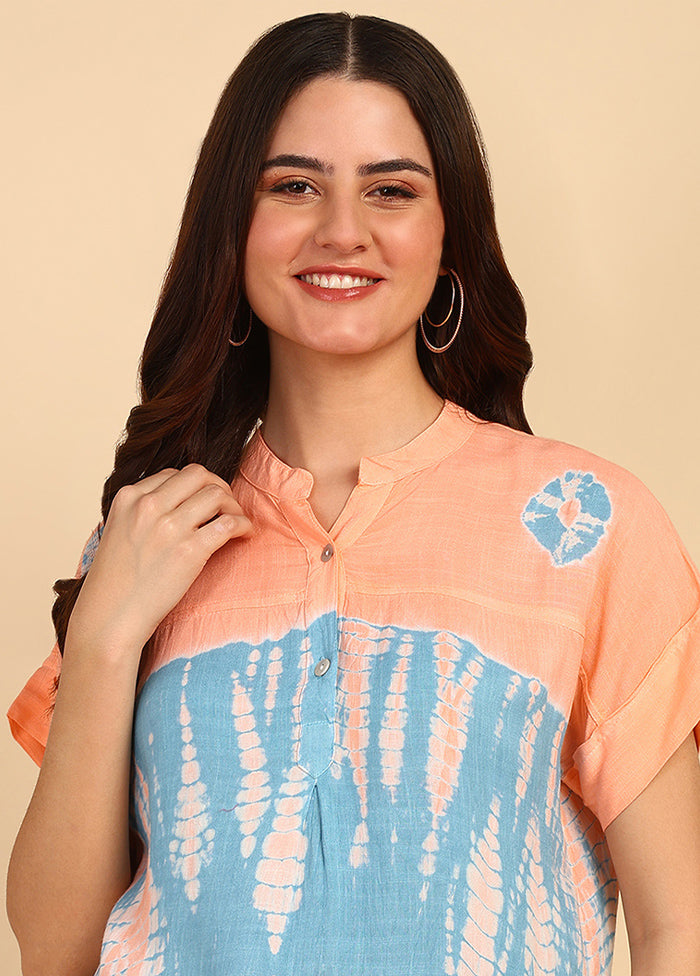 Orange Readymade Rayon Top