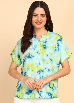 Blue Readymade Rayon Top