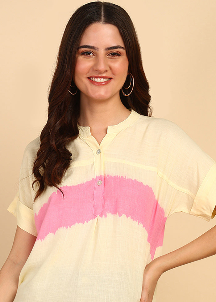 Peach Readymade Rayon Top