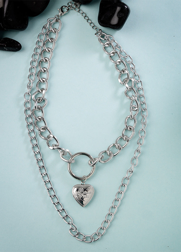 Silver Alloy Glossy Necklace