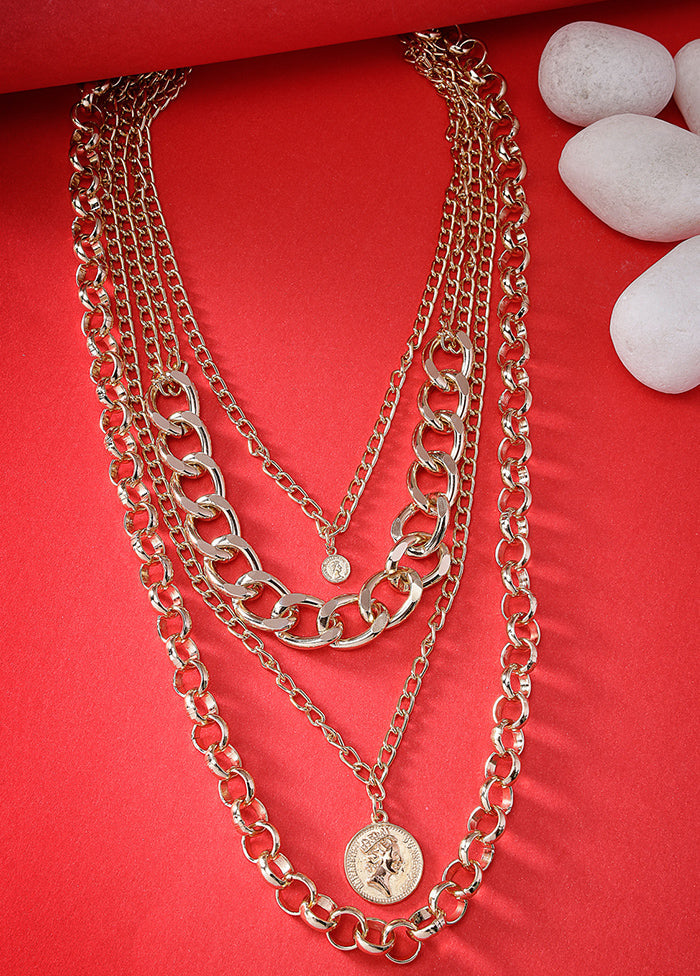 Red Alloy Glossy Necklace