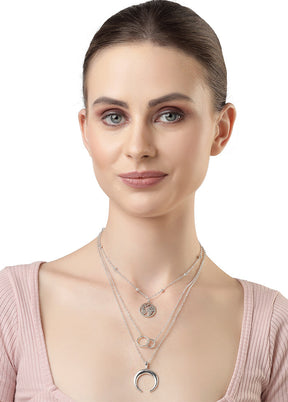 Silver Alloy Glossy Necklace