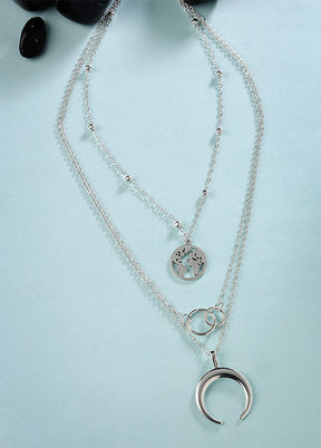 Silver Alloy Glossy Necklace