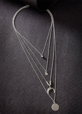 Silver Alloy Glossy Necklace