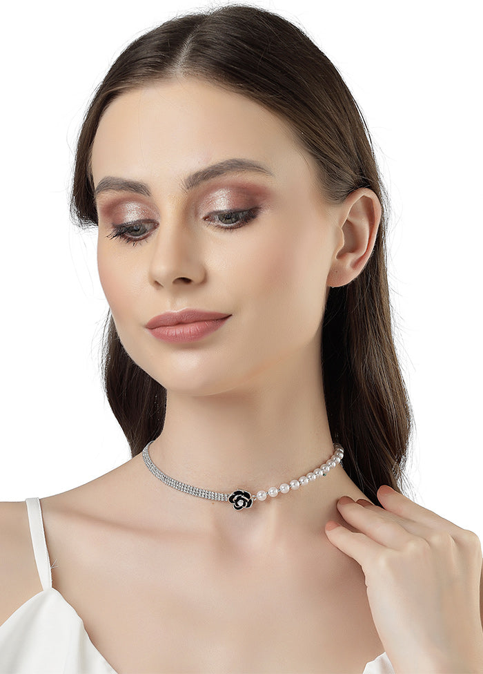 Silver Alloy Glossy Necklace