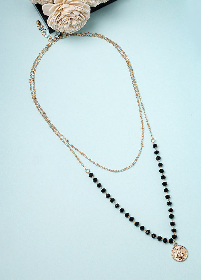 Black Alloy Glossy Necklace