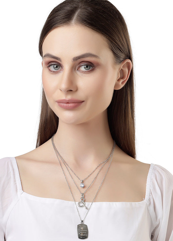 Silver Alloy Glossy Necklace