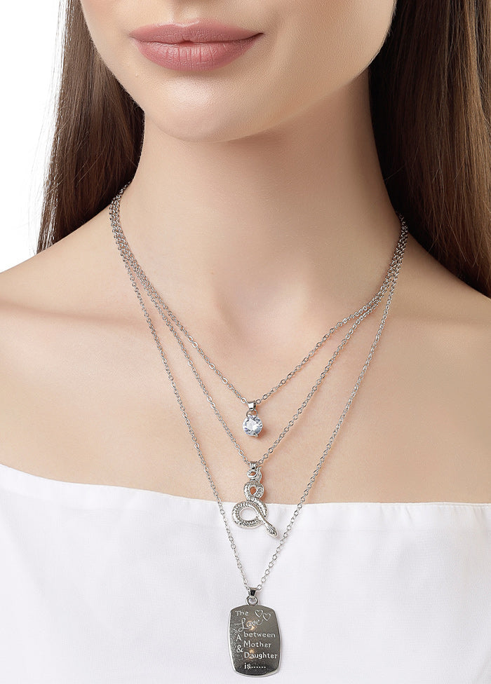 Silver Alloy Glossy Necklace