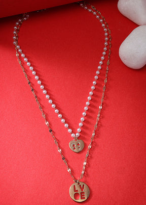 Red Alloy Glossy Necklace