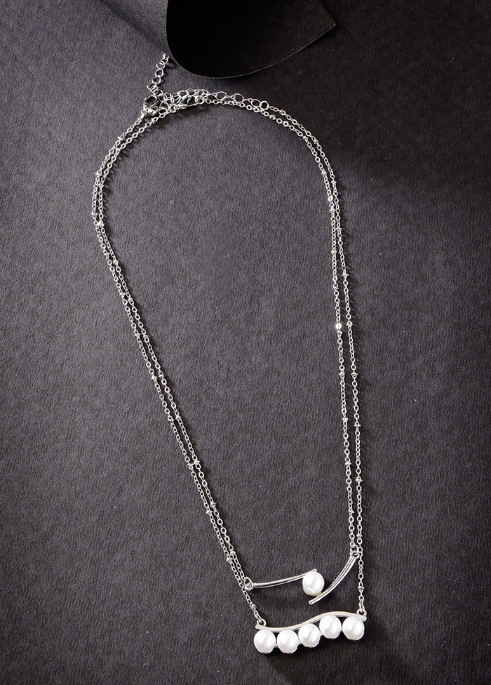 Silver Alloy Glossy Necklace