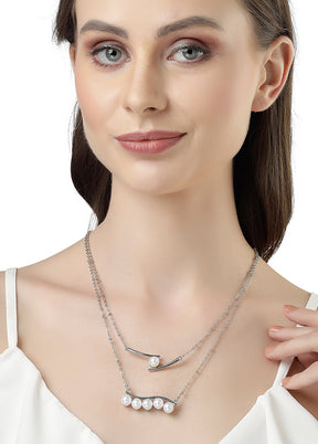 Silver Alloy Glossy Necklace