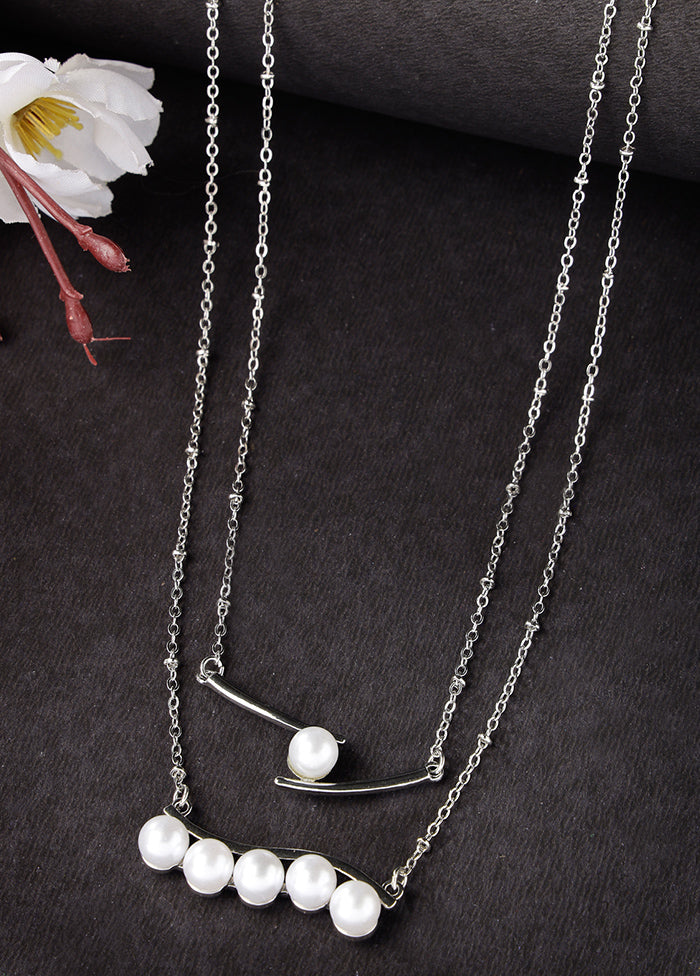 Silver Alloy Glossy Necklace