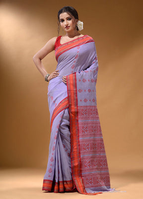 Lavender Spun Silk Saree With Blouse Piece - Indian Silk House Agencies