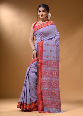 Lavender Spun Silk Saree With Blouse Piece - Indian Silk House Agencies