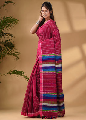 Pink Dupion Silk Saree With Blouse Piece - Indian Silk House Agencies