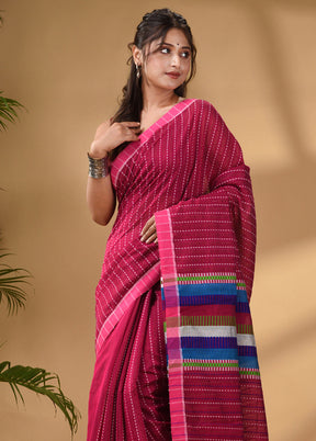 Pink Dupion Silk Saree With Blouse Piece - Indian Silk House Agencies